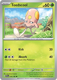 Toedscool 16/182 Pokémon card from Paradox Rift for sale at best price