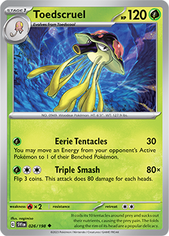Uncommon Pokémon card Toedscruel 026/198 from Scarlet & Violet expansion