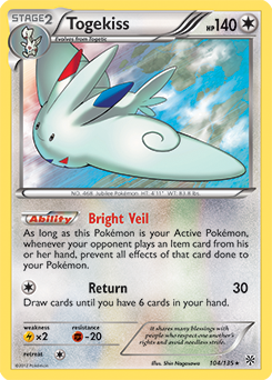 Togekiss 104/135 Pokémon card from Plasma Storm for sale at best price