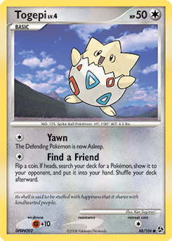 Common Pokémon card Togepi 88/106 from Great Encounters expansion