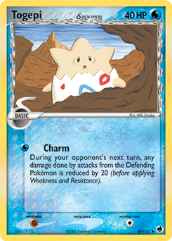 Carte Pokémon Togepi 41/101 de la série Ex Île des Dragons en vente au meilleur prix