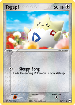 Common Pokémon card Togepi 78/101 from Ex Hidden Legends expansion