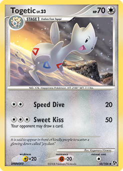 Uncommon Pokémon card Togetic 55/106 from Great Encounters expansion