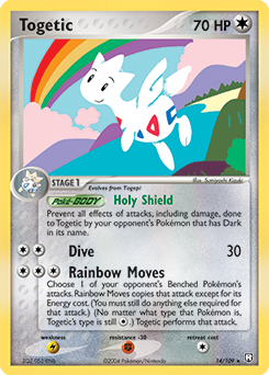 Carte Pokémon Holographique Rare Togetic 14/109 de la série Ex Team Rocket Returns