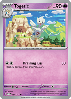Carte Pokémon Communes Togetic 81/217 de la série Héros Transcendants