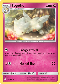 Togetic 137/214 Pokémon card from Unbroken Bonds for sale at best price