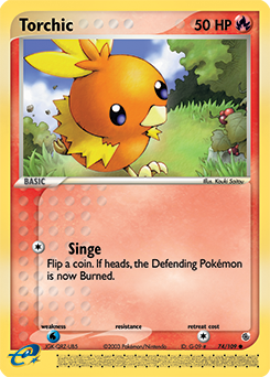 Carte Pokémon Poussifeu 74/109 de la série Ex Rubis & Saphir en vente au meilleur prix