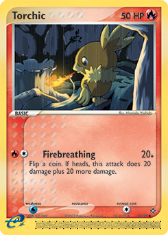 Carte Pokémon Commune Poussifeu 77/97 de la série Ex Dragon
