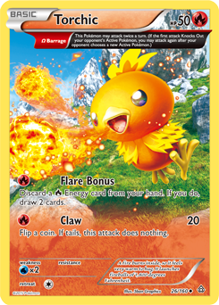 Uncommon Pokémon card Torchic 26/160 from Primal Clash expansion