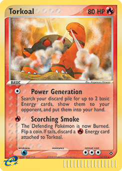 Carte Pokémon Holographique Rare Chartor 12/97 de la série Ex Dragon