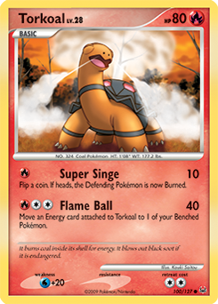 Torkoal 100/127 Pokémon card from Platinuim for sale at best price