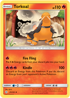 Torkoal 29/236 Pokémon card from Cosmic Eclipse for sale at best price