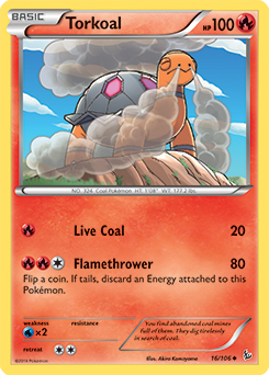 Torkoal 16/106 Pokémon card from Flashfire for sale at best price