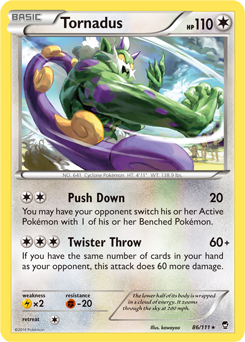 Tornadus 86/111 Pokémon card from Furious Fists for sale at best price