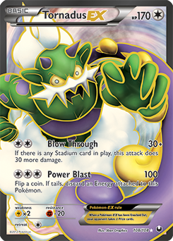 Full Art Trainer Pokémon card Tornadus EX 108/108 from Dark Explorers expansion