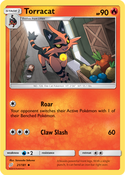 Torracat 21/181 Pokémon card from Team Up for sale at best price