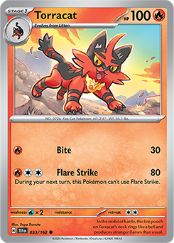 Torracat 33/162 Pokémon card from Temporal Forces for sale at best price