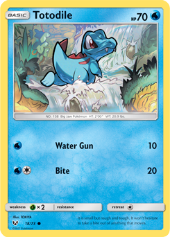 Totodile 18/73 Pokémon card from Shining Legends for sale at best price