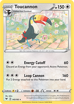 Toucannon 145/185 Pokémon card from Vivid Voltage for sale at best price