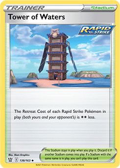 Tower of Waters 138/163 Pokémon card from Battle Styles for sale at best price
