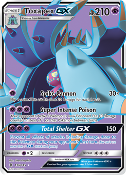Toxapex GX 136/145 Pokémon card from Guardians Rising for sale at best price