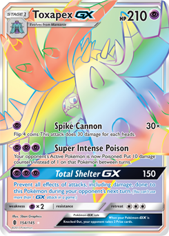 Toxapex GX 154/145 Pokémon card from Guardians Rising for sale at best price