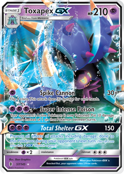 Toxapex GX 57/145 Pokémon card from Guardians Rising for sale at best price