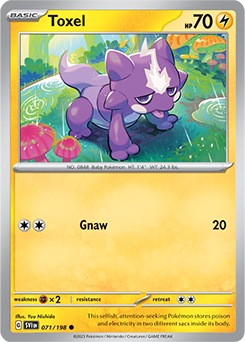 Common Pokémon card Toxel 071/198 from Scarlet & Violet expansion