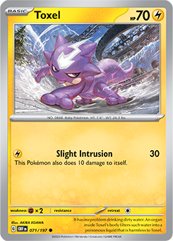 Toxel 71/197 Pokémon card from Obsidian Flames for sale at best price