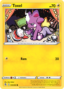 Common Pokémon card Toxel 105/264 from Fusion Strike expansion