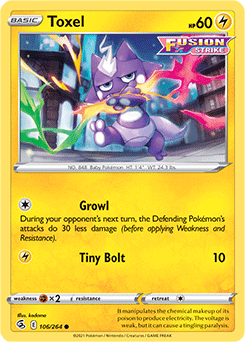 Toxel 106/264 Pokémon card from Fusion Strike for sale at best price