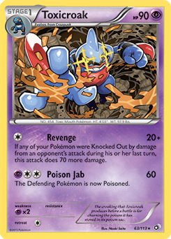 Carte Pokémon Toxicroak 63/113 de la série Legendary Treasures en vente au meilleur prix