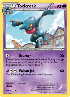 Toxicroak 66/149 Pokémon card from Boundaries Crossed for sale at best price