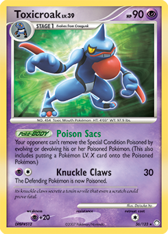 Toxicroak 36/123 Pokémon card from Mysterious Treasures for sale at best price