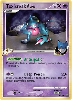Toxicroak 40/127 Pokémon card from Platinuim for sale at best price