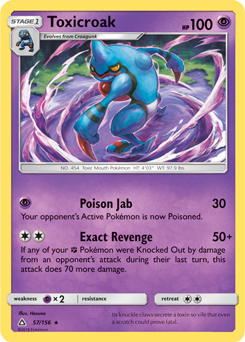 Toxicroak 57/156 Pokémon card from Untra Prism for sale at best price