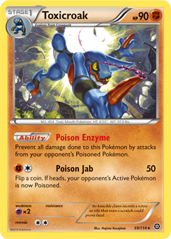 Toxicroak 59/114 Pokémon card from Steam Siege for sale at best price