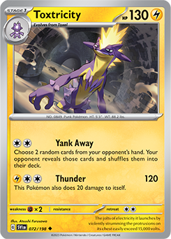 Uncommon Pokémon card Toxtricity 072/198 from Scarlet & Violet expansion