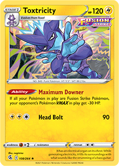 Toxtricity 108/264 Pokémon card from Fusion Strike for sale at best price
