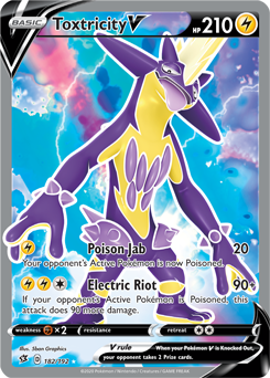 Toxtricity V 182/192 Pokémon card from Rebel Clash for sale at best price