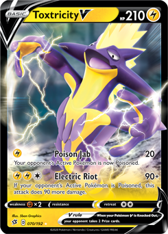 Toxtricity V 70/192 Pokémon card from Rebel Clash for sale at best price