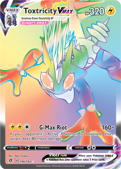 Toxtricity VMAX 196/192 Pokémon card from Rebel Clash for sale at best price