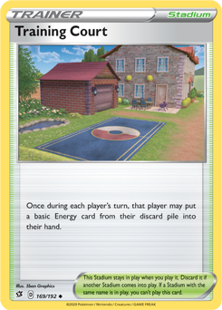 Uncommon Pokémon card Training Court 169/192 from Rebel Clash expansion