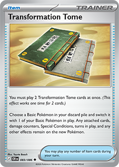 Uncommon Pokémon card Transformation Tome 83/86 from Chaos Rising expansion