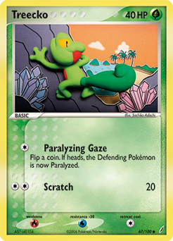 Treecko 67/100 Pokémon card from Ex Crystal Guardians for sale at best price
