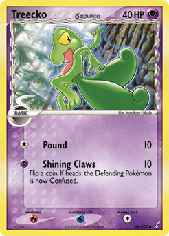 Treecko 68/100 Pokémon card from Ex Crystal Guardians for sale at best price