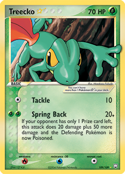 Carte Pokémon Treecko Star 109/109 de la série Ex Team Rocket Returns en vente au meilleur prix