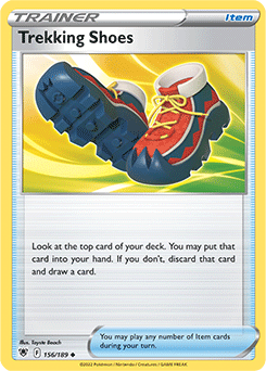 Uncommon Pokémon card Trekking Shoes 156/189 from Astral Radiance expansion