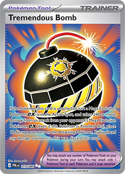 Carte Pokémon Ultra rare Bombe Géniale 113/84 de la série Nuit Noire