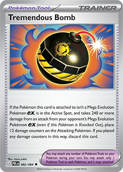 Uncommon Pokémon card Tremendous Bomb 82/84 from Pitch Black expansion